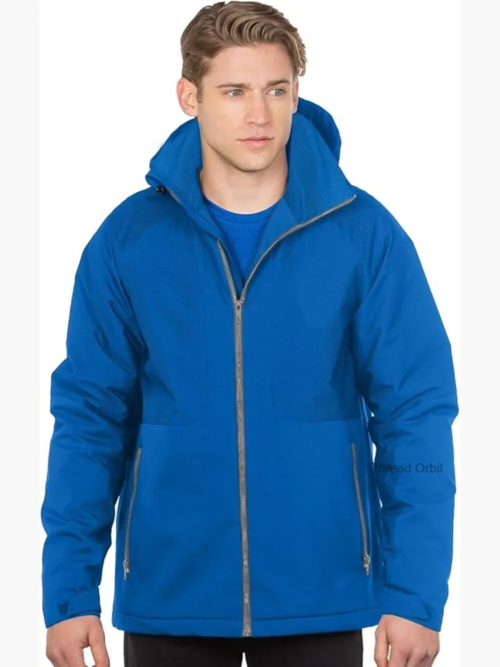 Men's Poly Fleece Jacket Removable Hood Zip Up Winter Coat 2x 3x 4x